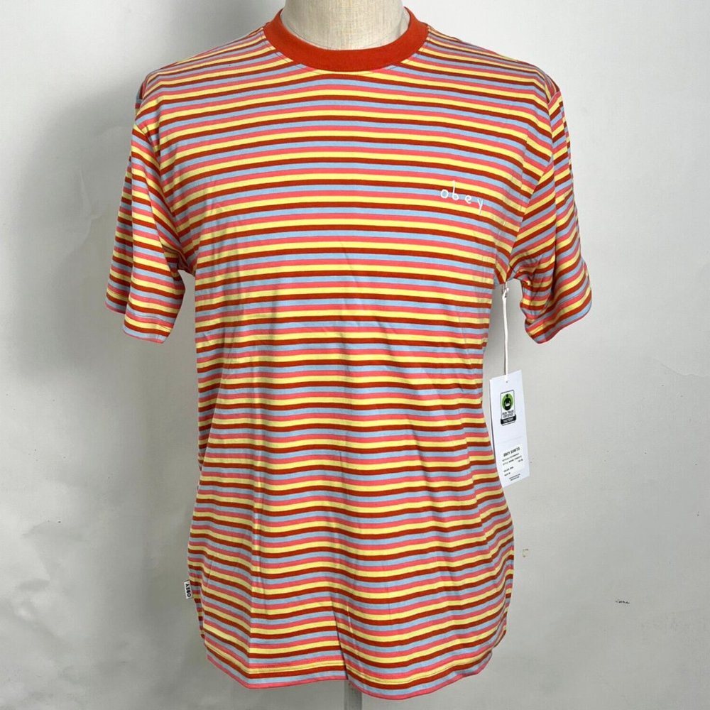 Obey Knit T-Shirt "Tribute" Burnt Orange/Multi